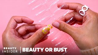 Stickers Transform Into Nail Extensions  Beauty Or Bust  Beauty Insider [upl. by Anairdna265]