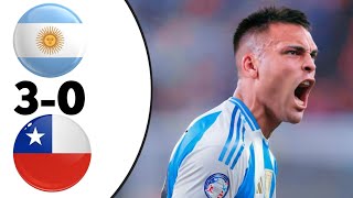 Argentina vs Chile 30 Highlights amp All Goals 2024 HD [upl. by Aisereht]