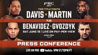 Davis vs Martin amp Benavidez vs Gvozdyk KICKOFF PRESS CONFERENCE [upl. by Lolly848]