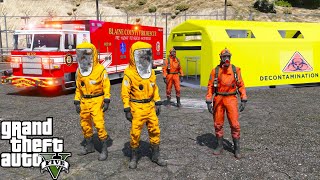 GTA 5 Firefighter Mod New Hazmat Level A Suits  Responding To A Chlorine Leak At Chemical Factory [upl. by Nwahsad]