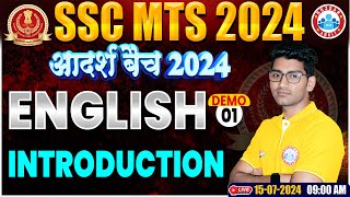 SSC MTS 2024  SSC MTS ENGLISH  English Introduction  SSC MTS आदर्श बैच  English Demo 01 [upl. by Iramaj]