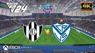 EA FC 24  Central Córdoba vs Vélez  Liga Argentina 2024 4K60 [upl. by Yahsed850]