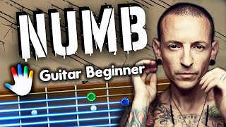 Numb Guitar Lessons for Beginners Linkin Park Tutorial  Easy Chords  Lyrics  Backing Track [upl. by Hatnamas156]