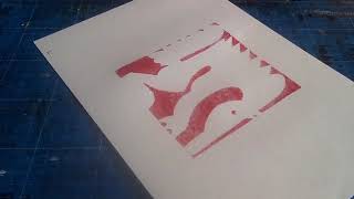 Anteater Pochoir stencil print part 3 of 3 [upl. by Akemyt]