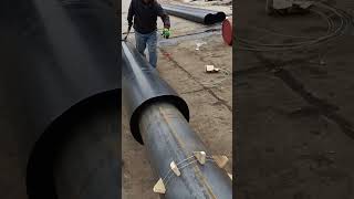 Plastic sheathed steel insulation pipe making process [upl. by Eeluj495]