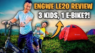 I Took 3 Kids on an EBIKE Engwe LE 20 Cargo Bike Review [upl. by Oicatsana210]