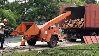 Asplundh Wood Chipper In Action [upl. by Chew]