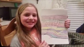 Haylee draws a 3D Picture of Her Hand [upl. by Trumaine741]