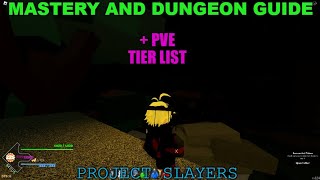 PROJECT SLAYERS DUNGEONMASTERY GUIDE PLUS PVE TIER LIST project slayers [upl. by Compton980]