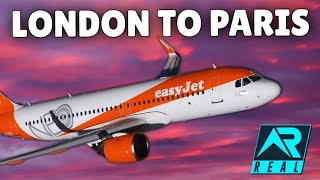 RFS  Real Flight Simulator  London to Paris FULL FLIGHT A320 [upl. by Murdock]