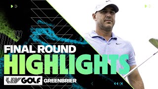 FULL HIGHLIGHTS LIV Golf Greenbrier  Final Round  2024 [upl. by Seni]