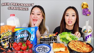 TRYING MY SISTERS PREGNANCY CRAVINGS 😱 [upl. by Ynavoeg]