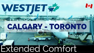 WESTJET  EXTENDED COMFORT  737800 Calgary to Toronto [upl. by Persson]