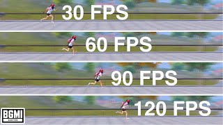 120 FPS vs 90 FPS vs 60 FPS vs 30 FPS Does FPS Matter FPS Comparison For PUBG MOBILEBGMI [upl. by Cooe]