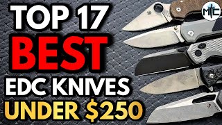 The Top 17 BEST EDC Folding Knives Under 250  2024 [upl. by Reffinej584]