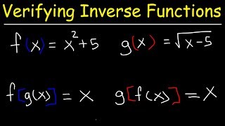 Verifying Inverse Functions  Precalculus [upl. by Nya]