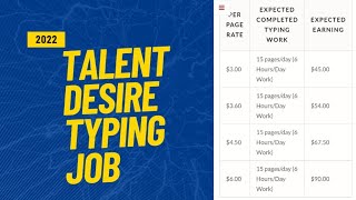 Talent Desire Typing Job  How to Sign up on talent Desire without contact form [upl. by Stew]