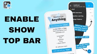 How To Enable Show Top Bar On AnkiDroid App [upl. by Ignaz]