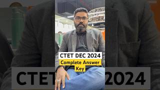 CTET DEC 2024  Complete Answer Key teachersadda247 ctetexamanalysis ctetexam2024 [upl. by Jenks]