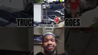 TRUCK PARKING GOES WRONG truck truckdriver fails justcarvids [upl. by Ittocs854]