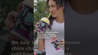 National Slurpee Day 7Eleven offers cold freebie for 97th birthday Shorts [upl. by Akaya]