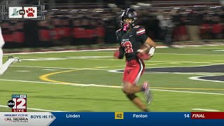 HS Football  Grand Blanc cruises past Lapeer 4212 [upl. by Aneerehs]