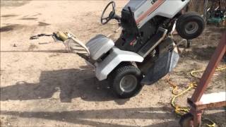 Quick fix for a loose drive belt Sluggish or no drive power on Craftsman YT4000 Lawn Tractors [upl. by Fina741]