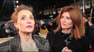 London Premiere Kristin Scott Thomas Sharon Horgan  Military Wives The Fan Carpet [upl. by Follmer]