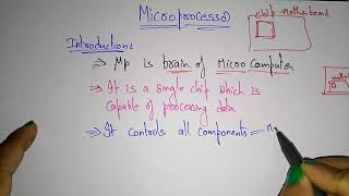 Microprocessor  Introduction  MPC  Lec1  Bhanu Priya [upl. by Rosetta85]