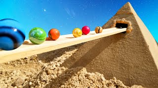 Marble Run Race ASMR Sand Pyramid Survival [upl. by Notneb125]