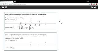 Using a segments midpoint and endpoint to find the other endpoint [upl. by Lainahtan902]