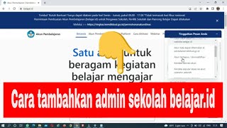 Cara menambah admin sekolah belajarid [upl. by Ydor140]