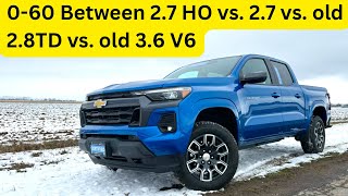 2024 ColoradoCanyon 27 HO vs 27 vs Last gen 28 Duramax and 36 V6 060 on GPS [upl. by Nhor]