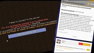 banned on invadedlands for no reason [upl. by Einahpts]