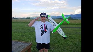 Durafly EFXtra Racer High Performance Sports Model 975mm Green PnF Maiden flight [upl. by Nerfe850]