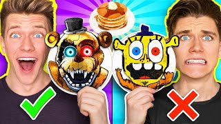 Minecraft NOOB vs PRO Pancake Art Challenge How To Make Five Nights at Freddy’s vs Rainbow Friends [upl. by Nidroj]