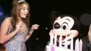 Miley Cyrus Celebrates Sweet 16 at Disneyland [upl. by Meneau]