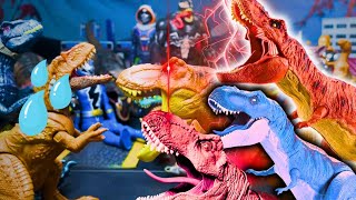 Dino Toy Collection Indominus Rex Iguanodon Dilophosaurus Velociraptor and More by Mattel [upl. by Atinod]