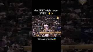 🥇The BEST Triple Layout EVER gymnastics skills olympics shorts [upl. by Anairo141]