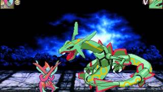 MUGEN Deoxys Attack Form Vs Rayquaza [upl. by Skinner]