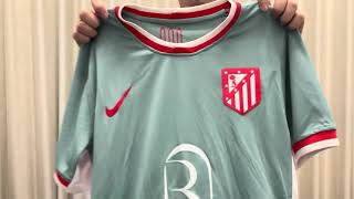 Atletico Madrid Away Jersey 2425 UNBOXING  REVIEW from Jerseysfc Soccer Shop [upl. by Atteuqaj]