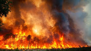 14 000 hectares de forêt ravagés en Gironde  le feu jusquà locéan [upl. by Nezam]