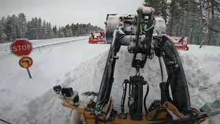 Snow removal in north Sweden Volvo L70E [upl. by Atled509]