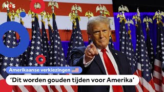 Donald Trump wint Amerikaanse verkiezingen [upl. by Jasen255]