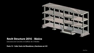 12 Revit Structure 2016  Estructura de Concreto  Elevadores y Losa de Cimentación revitstructure [upl. by Schifra]