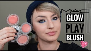 MAC GLOW PLAY BLUSH REVIEW  JustEnufEyes [upl. by Inasah]