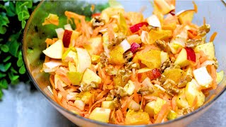 Chicorée Salat mal anders mit einer Geheimzutat in 5 Minuten Mit Orange Apfel amp leckerem Dressing [upl. by Aimekahs]