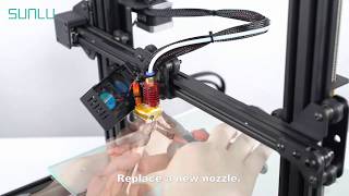 【SUNLU】 Printer  6  Nozzle Replacement  SUNLU S8 3D Printer [upl. by Leuams]