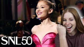 Vocal coach reacts Ariana Grande SNL monologue 2024 [upl. by Ialokin]