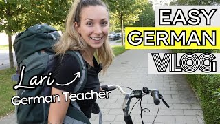 Easy German Learning Vlog for Beginners  Feierabend in Germany Comprehensible Input [upl. by Neimad]